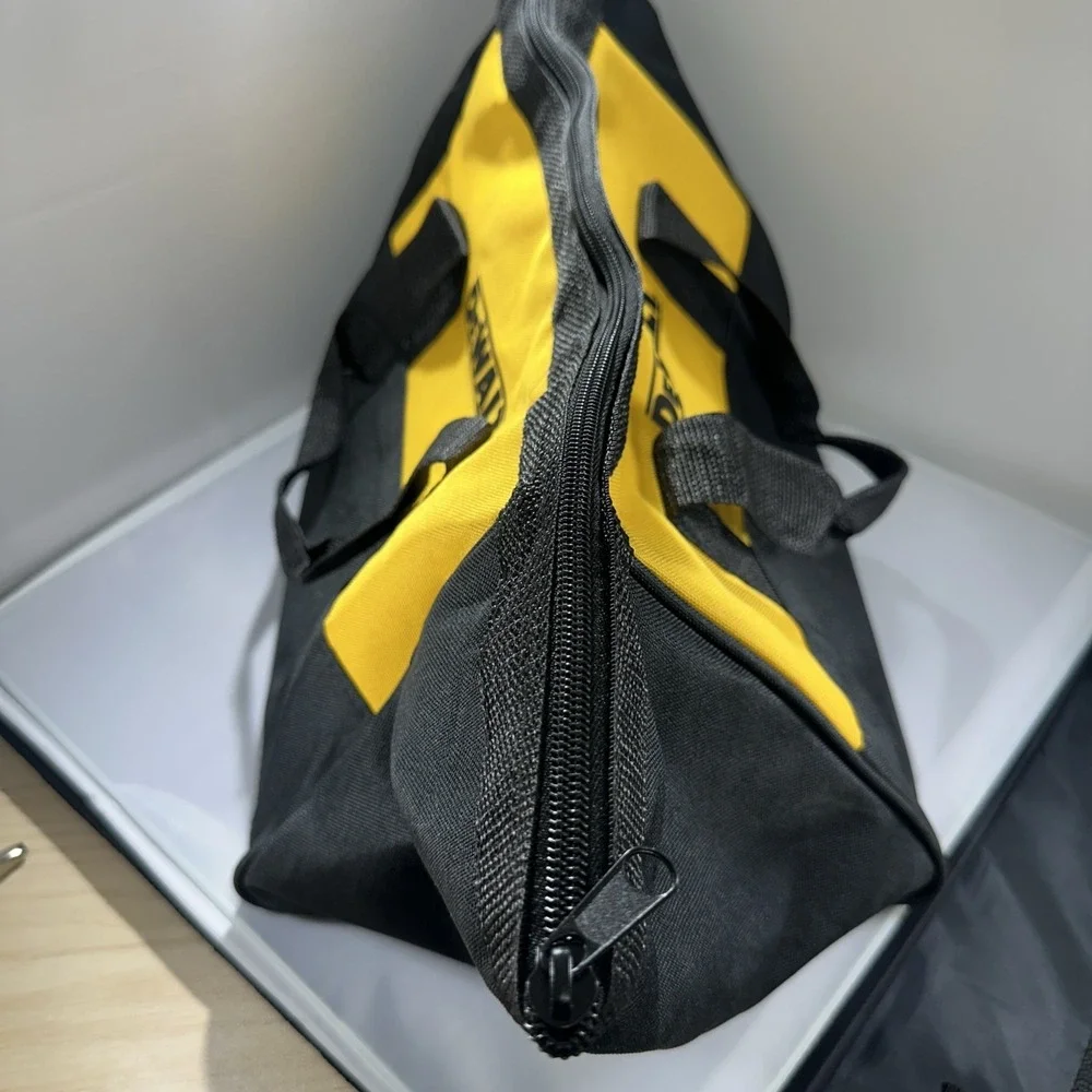 DEWALT 13 X 11x 10  Ballistic Nylon Contractor Tool Bag Black/Yellow